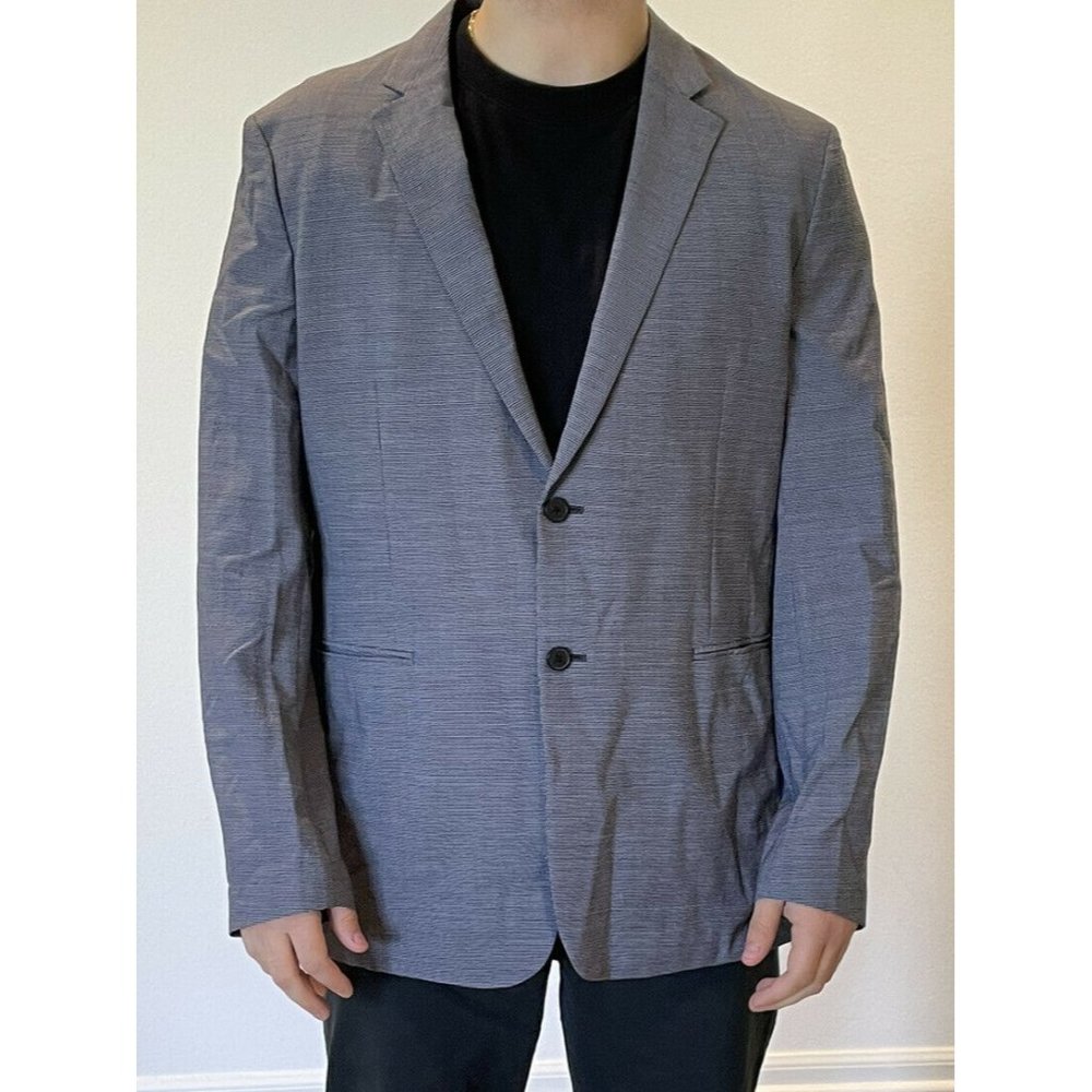 Theory Mens 2 Button Gray Blazer